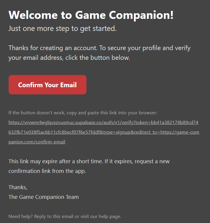 Confirm Email